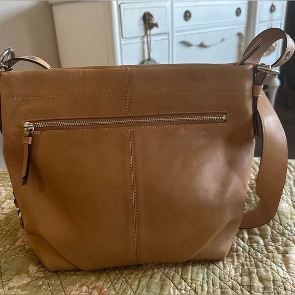 Coach F15064 Tan Leather Convertible Duffle Bag - Picture 2 of 6